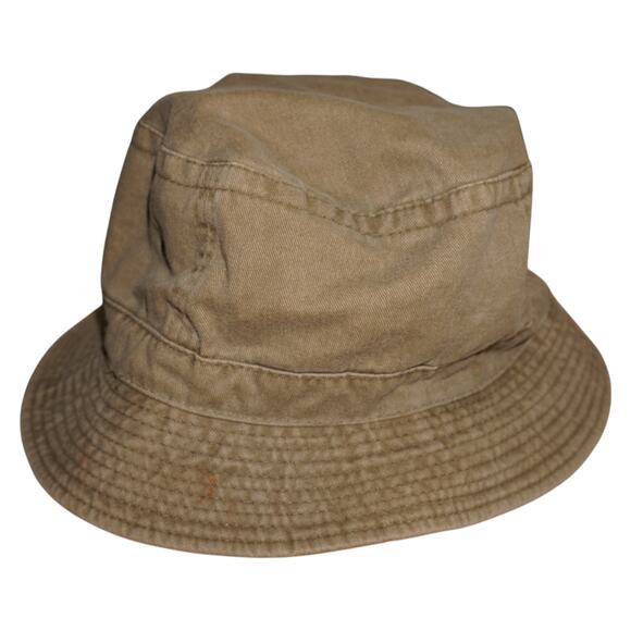 Vintage Mighty Ducks of Anaheim NHL Bucket Hat Cap Khaki Tan Embroidered 90s - Picture 3 of 4